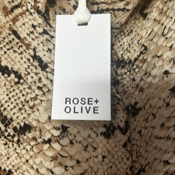 NWT Rose & Olive Snakeskin Blouse, L - Picture 5 of 12